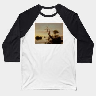 American Lake Scene by Thomas Cole Baseball T-Shirt